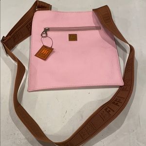 millienial pink Italian Leather Crossbody